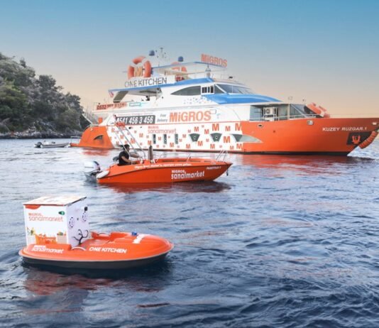 Migros Deniz Market’ten dünyada bir ilk: Deniz üstü bulut mutfak ve insansız teslimat teknesi hizmete girdi Migros Deniz Market’ten dünyada bir ilk