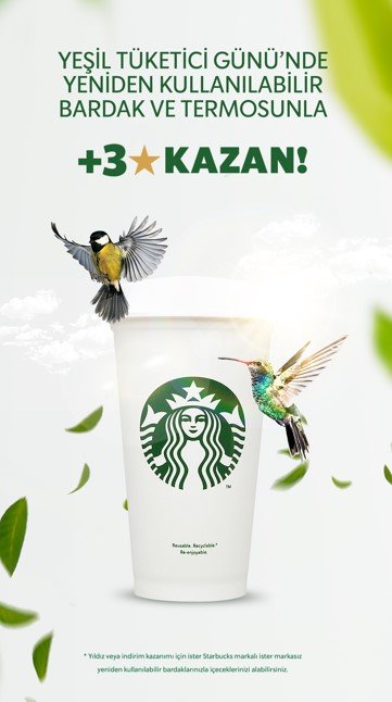 Yeşil Tüketici Günü’ne özel Starbucks’tan Çevre Dostu Yıldız’lar hediye!